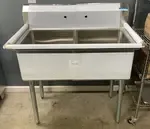 BK Resources BKS-2-18-12 2 compartment stainless steel sink